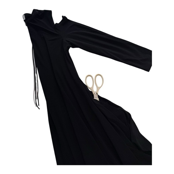 Joseph Ribkoff Harem Drape Cold Shoulder Zip Jumpsuit Stretch - Size 14 - Picture 7 of 15